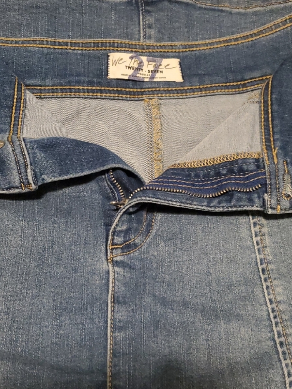 We The Free High-Rise Denim Skirt - Medium Blue
